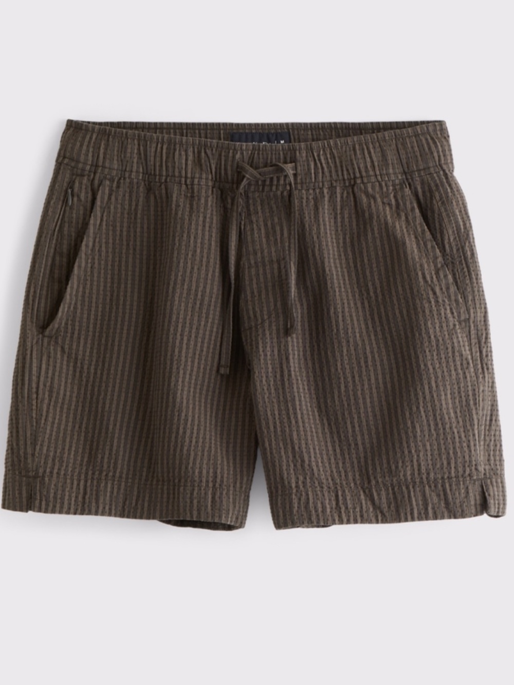 Abercrombie & Fitch 100% Cotton Brown Seersucker Pull On Short - XXL